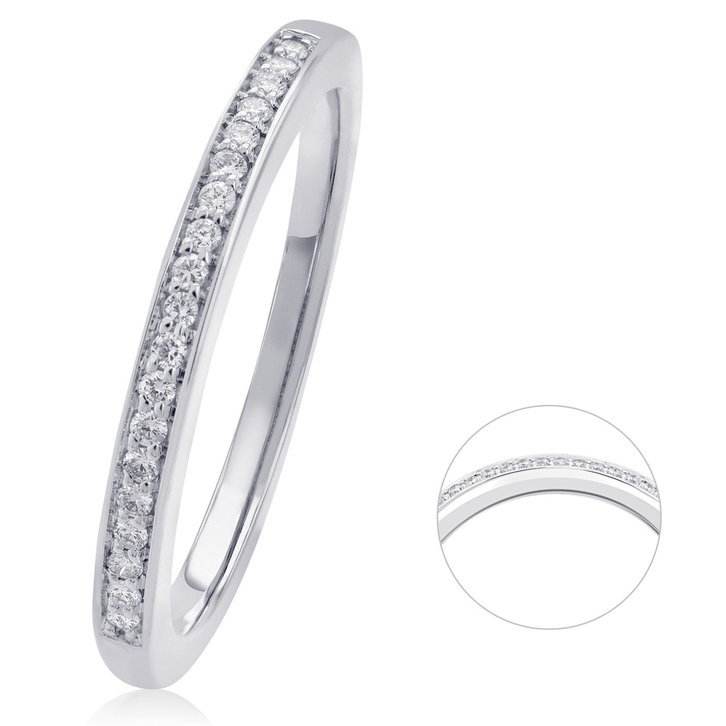 0.09 ct Diamant Brillant Memoire Ring aus 585er Weißgold von ONE ELEMENT – Bild 1