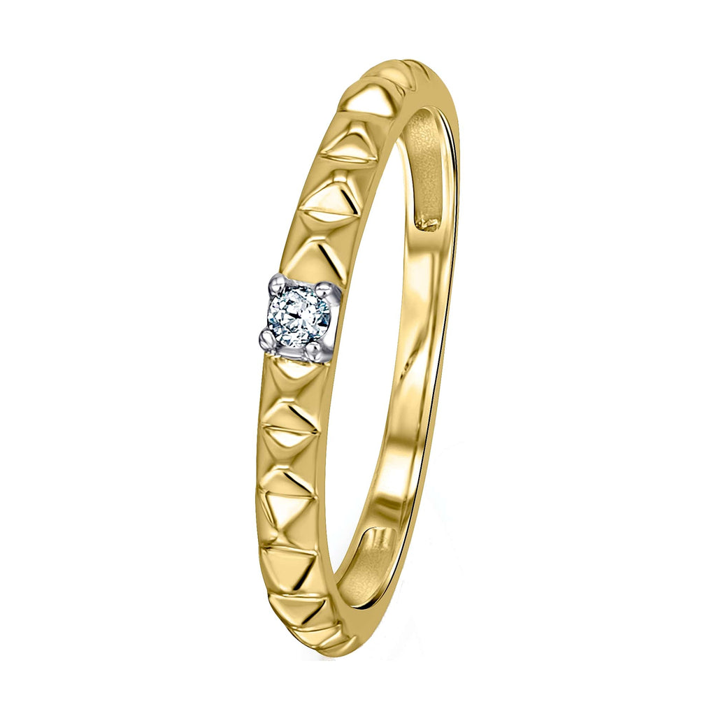 0,04 ct Diamant Brillant Ring aus 585er Gelbgold von ONE ELEMENT – Bild 1