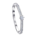 0.1 ct Diamant Brillant Memoire mit Center Ring aus 585er Weißgold von ONE ELEMENT – Bild 1