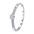 0.06 ct Diamant Brillant Memoire mit Center Ring aus 585er Weißgold von ONE ELEMENT – Bild 1