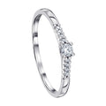 0.1 ct Diamant Brillant Memoire mit Center Ring aus 585er Weißgold von ONE ELEMENT – Bild 1