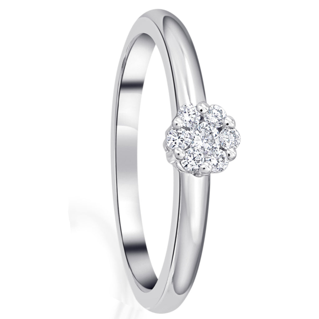0.15 ct Diamant Brillant Ring aus 585er Weißgold von ONE ELEMENT – Bild 1