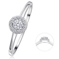 0,15 ct Diamant Brillant Invisible Ring aus 585er Weißgold von ONE ELEMENT – Bild 1