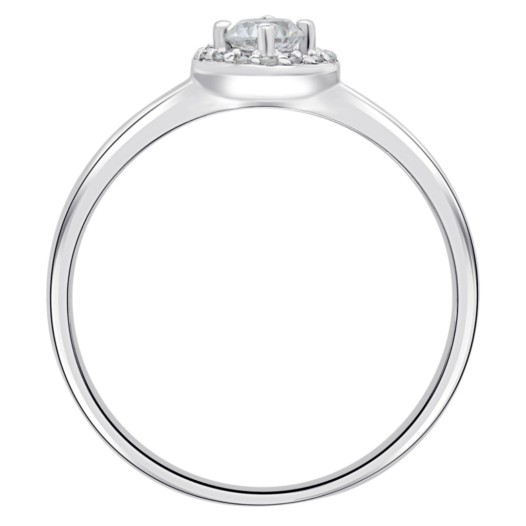 0,15 ct Diamant Brillant Invisible Ring aus 585er Weißgold von ONE ELEMENT – Bild 2