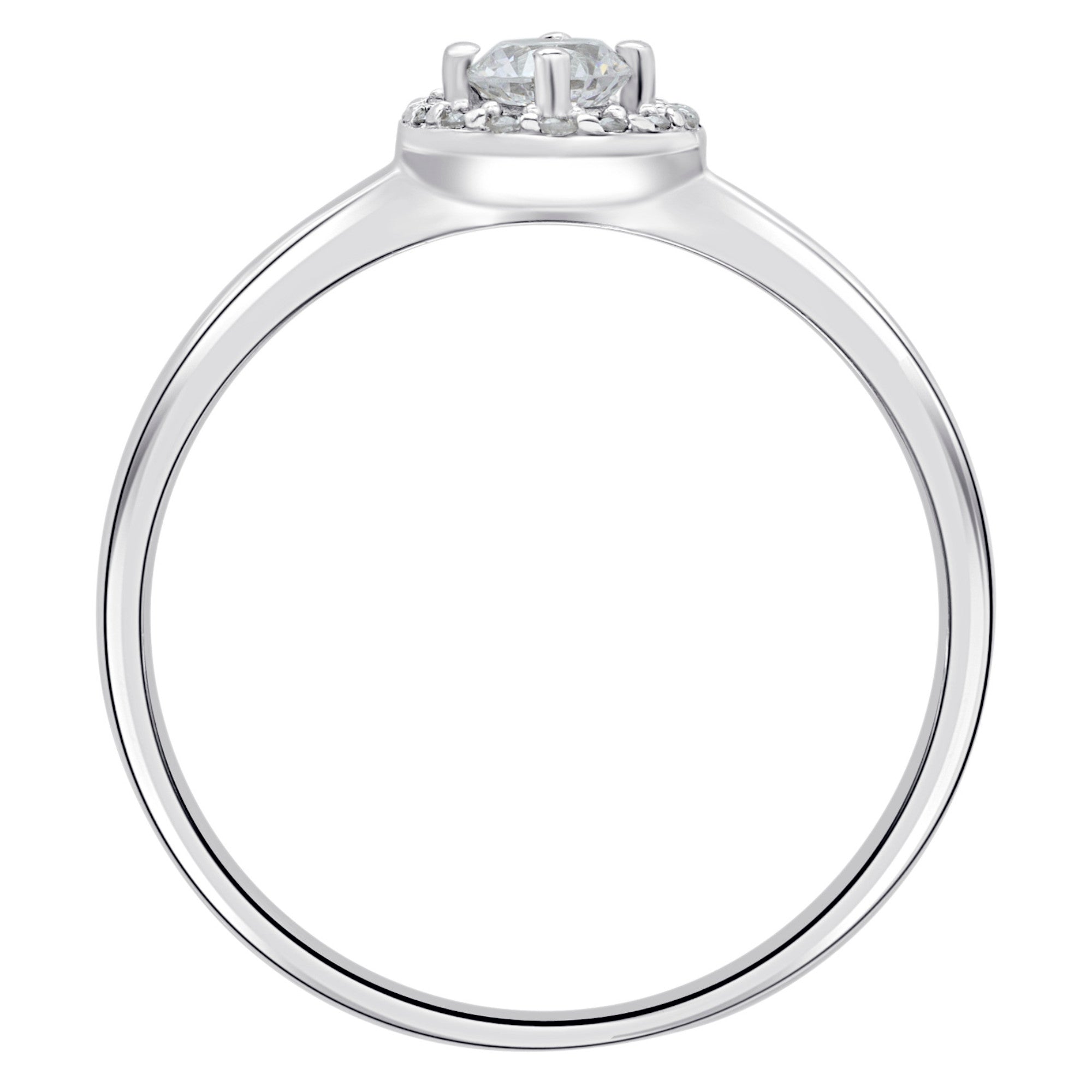 0,15 ct Diamant Brillant Invisible Ring aus 585er Weißgold von ONE ELEMENT – Bild 2