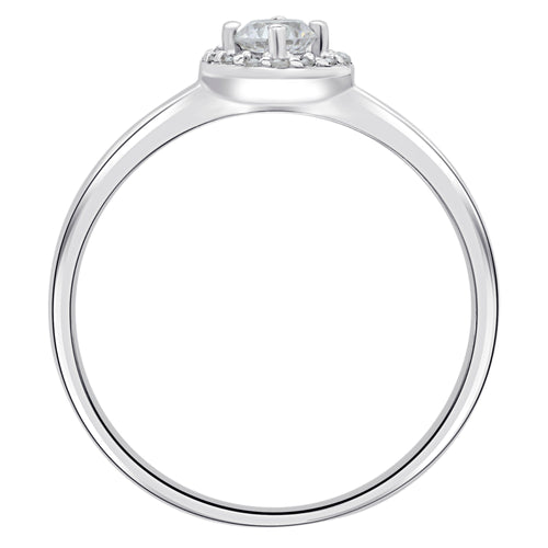 0,15 ct Diamant Brillant Invisible Ring aus 585er Weißgold von ONE ELEMENT – Bild 2