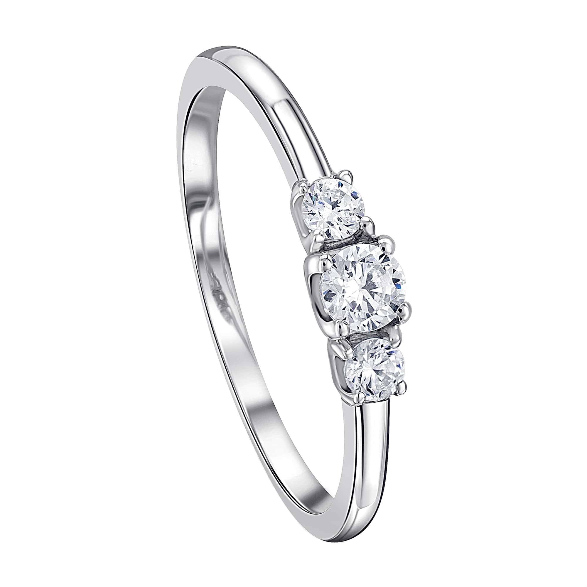 0.26 ct Diamant Brillant Ring aus 585er Weißgold von ONE ELEMENT – Bild 1
