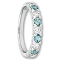Zirkonia & Blau Topas Ring aus 925er Silber von ONE ELEMENT – Bild 1