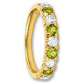 Zirkonia & Peridot Ring aus 925er Silber von ONE ELEMENT – Bild 1