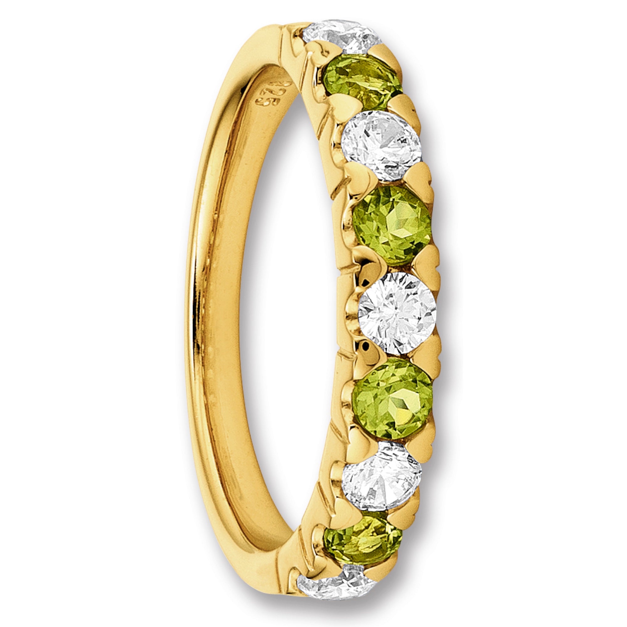 Zirkonia & Peridot Ring aus 925er Silber von ONE ELEMENT – Bild 1