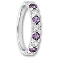 Zirkonia & Amethyst Ring aus 925er Silber von ONE ELEMENT – Bild 1
