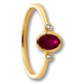 0.02 ct Diamant Brillant Rubin Ring aus 585er Gelbgold von ONE ELEMENT – Bild 1
