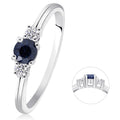 0,11 ct Diamant Brillant Safir Ring aus 585er Weißgold von ONE ELEMENT – Bild 1