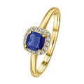 0,12 ct Diamant Brillant Safir Ring aus 585er Gelbgold von ONE ELEMENT – Bild 1