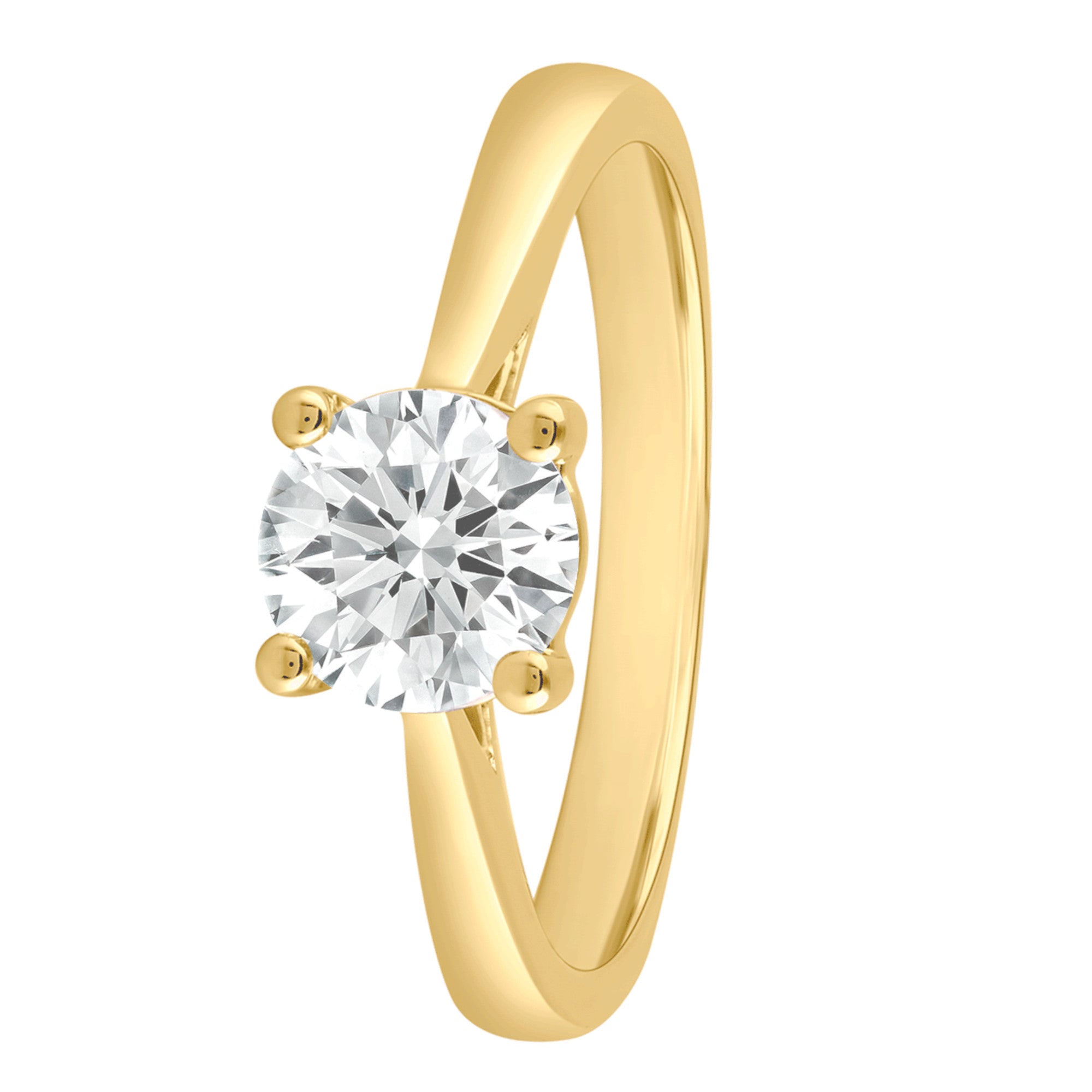 Diamantring aus 585er Gelbgold mit Lab-Grown-Diamant, 1 ct von ONE ELEMENT