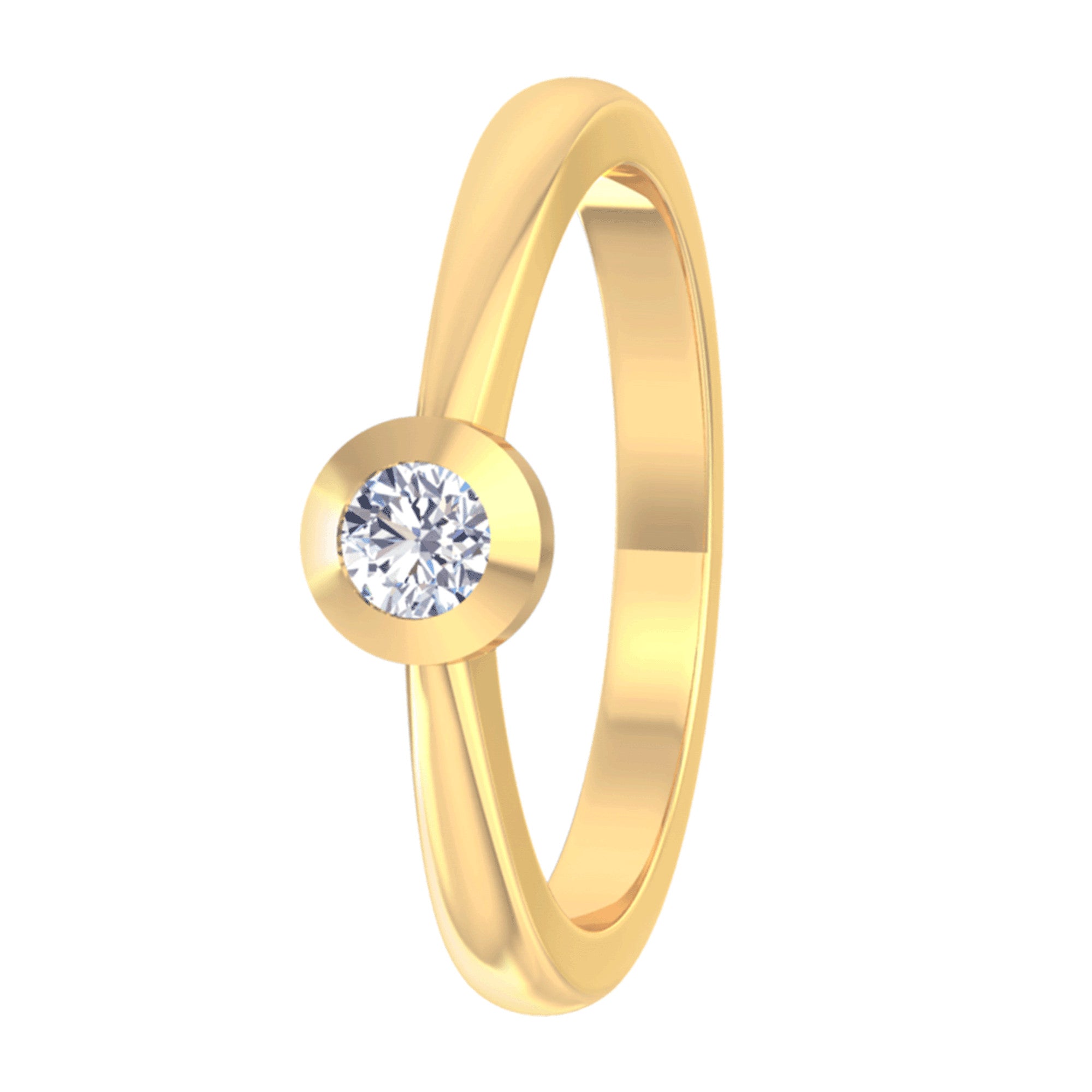 Ring aus 585 Gold mit 1 Lab Grown Diamant 0,25 ct von ONE ELEMENT – Bild 1