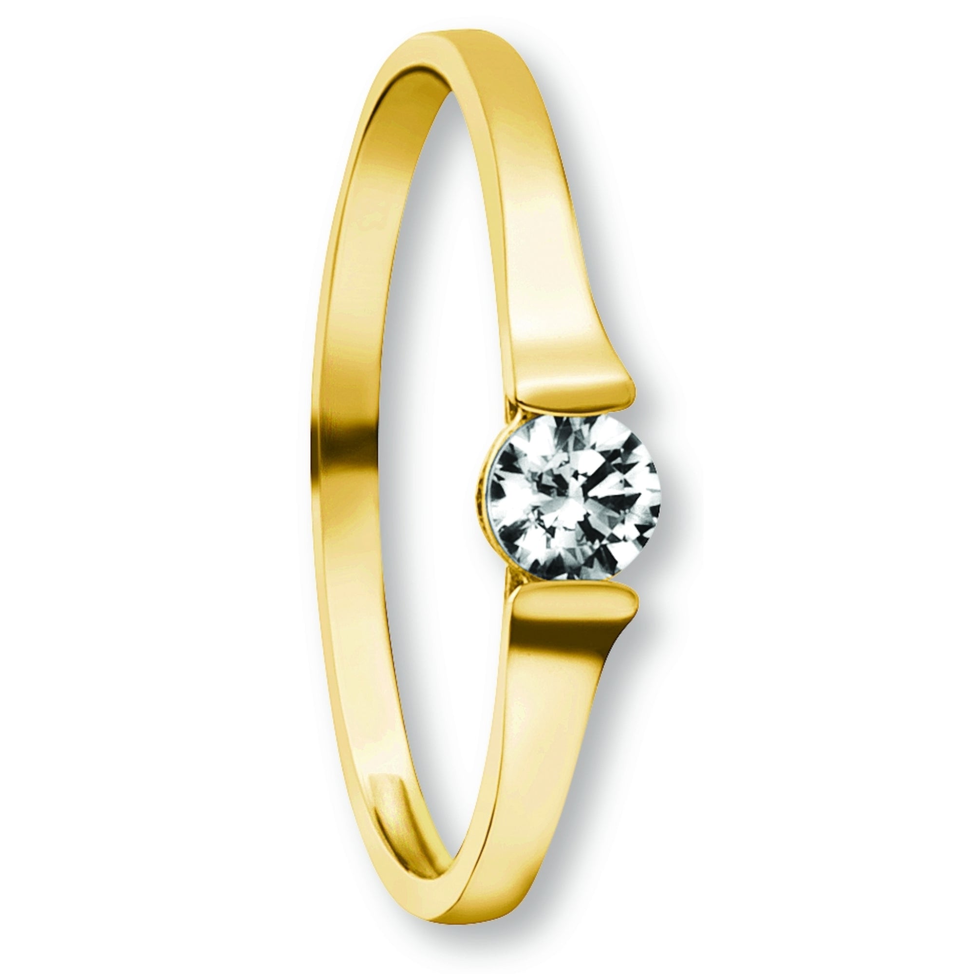 Zirkonia Ring aus 333er Gelbgold von ONE ELEMENT – Bild 1