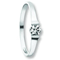 Zirkonia Ring aus 333er Weißgold von ONE ELEMENT – Bild 1