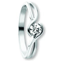 Zirkonia Ring aus 333er Weißgold von ONE ELEMENT – Bild 1