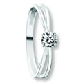 Zirkonia Ring aus 333er Weißgold von ONE ELEMENT – Bild 1