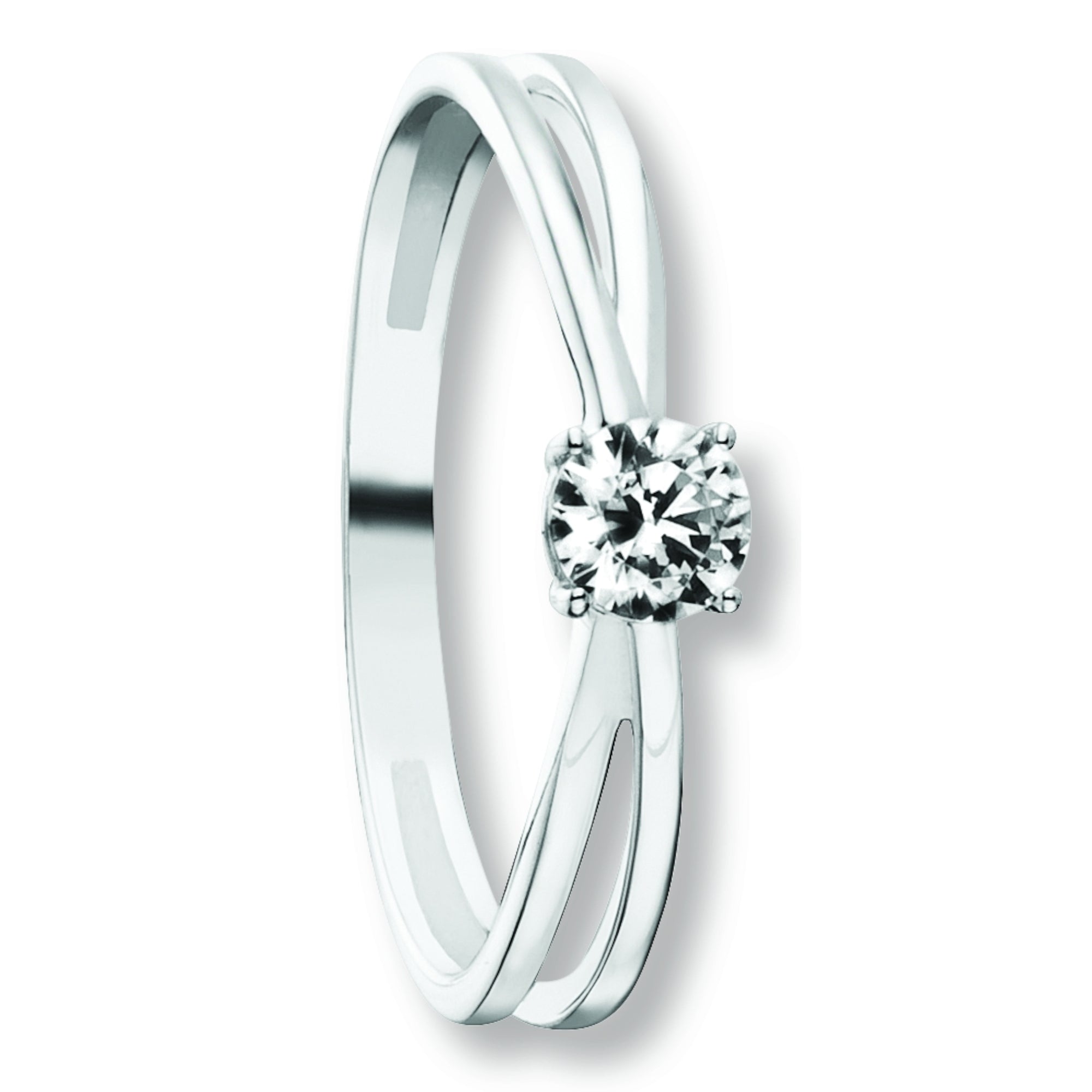 Zirkonia Ring aus 333er Weißgold von ONE ELEMENT – Bild 1