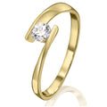 Zirkonia Ring aus 333er Gelbgold von ONE ELEMENT – Bild 1