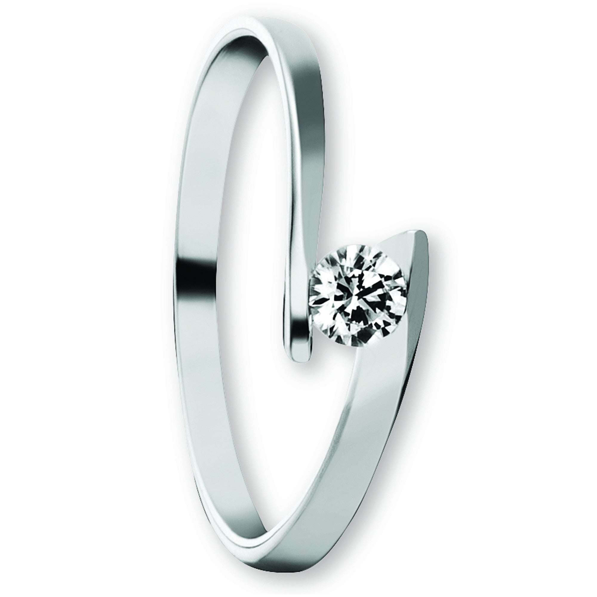 Zirkonia Ring aus 333er Weißgold von ONE ELEMENT – Bild 1