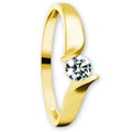 Zirkonia Ring aus 333er Gelbgold von ONE ELEMENT – Bild 1