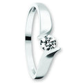 Zirkonia Ring aus 333er Weißgold von ONE ELEMENT – Bild 1