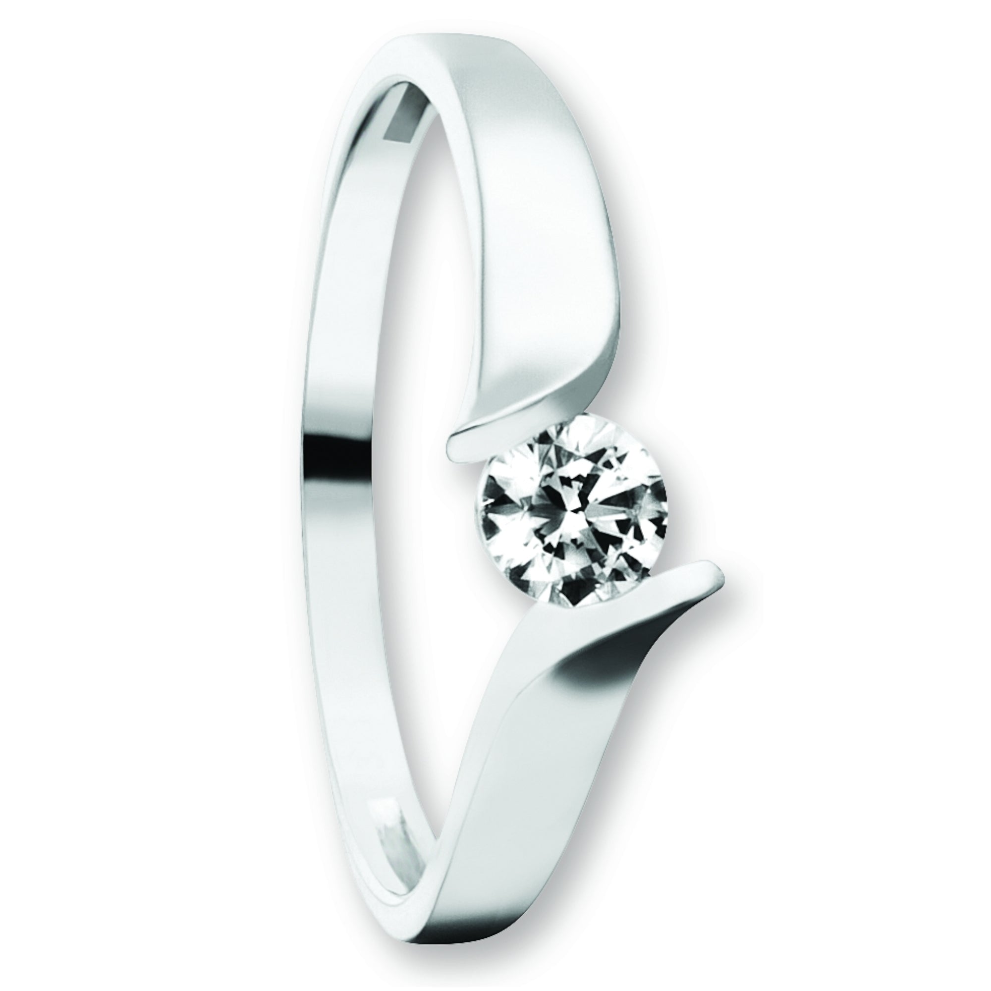 Zirkonia Ring aus 333er Weißgold von ONE ELEMENT – Bild 1