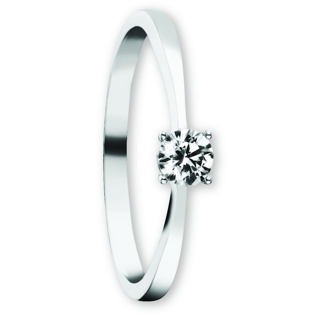 Zirkonia Ring aus 333er Weißgold von ONE ELEMENT – Bild 1