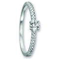 Zirkonia Ring aus 333er Weißgold von ONE ELEMENT – Bild 1