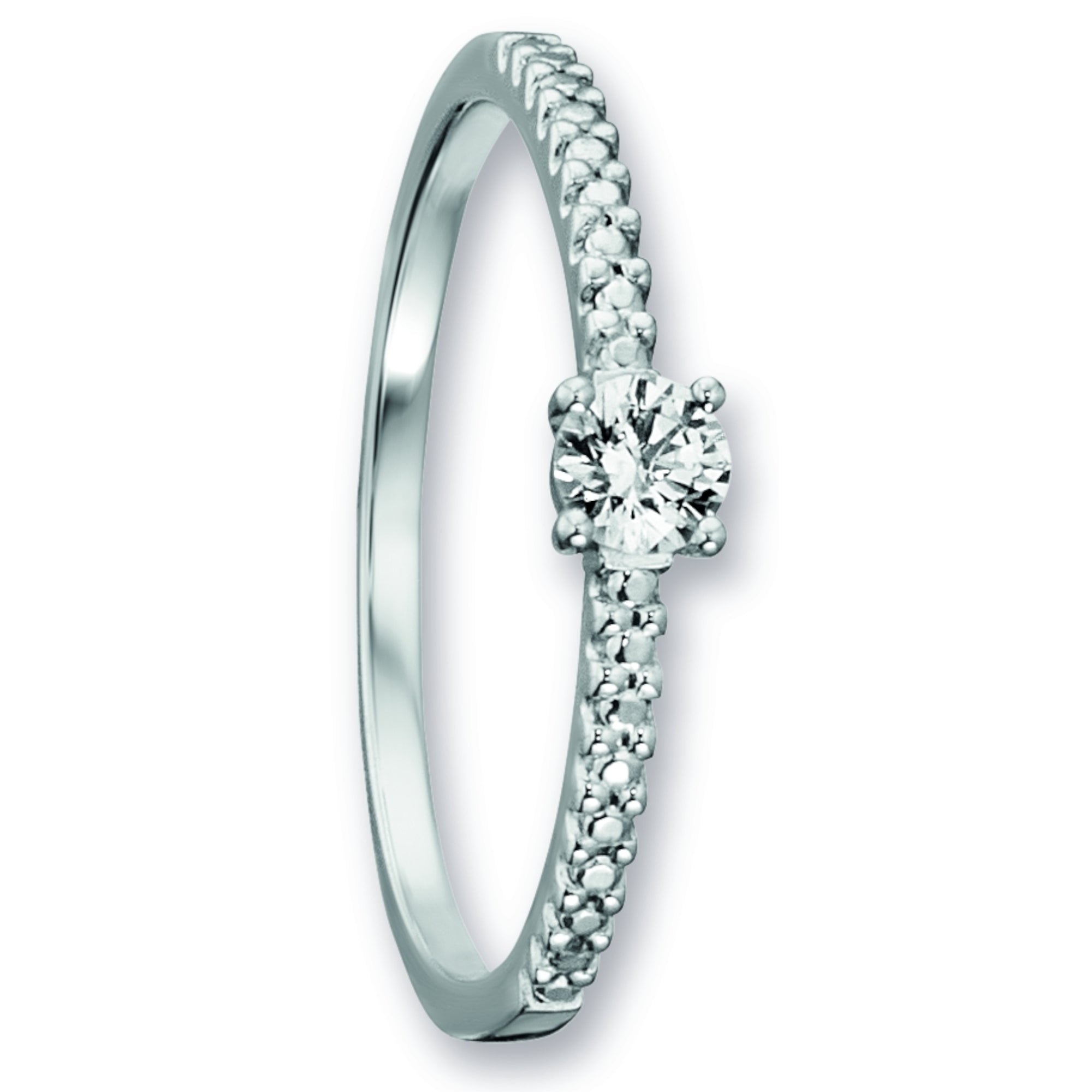 Zirkonia Ring aus 333er Weißgold von ONE ELEMENT – Bild 1
