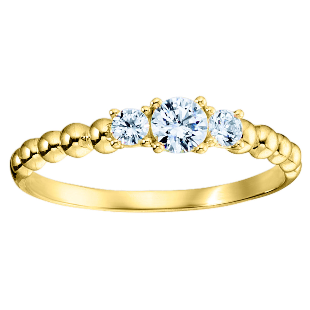 Zirkonia Ring aus 333er Gelbgold von ONE ELEMENT – Bild 2