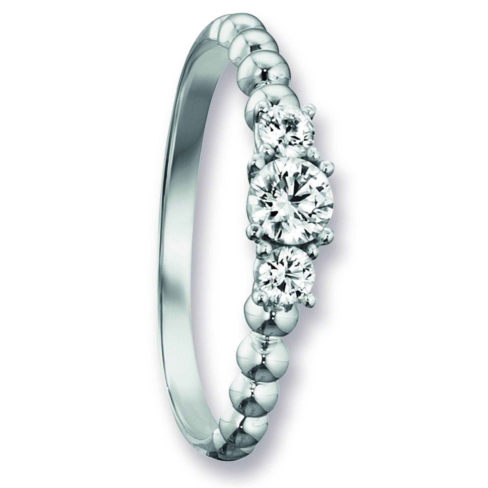 Zirkonia Ring aus 333er Weißgold von ONE ELEMENT – Bild 1