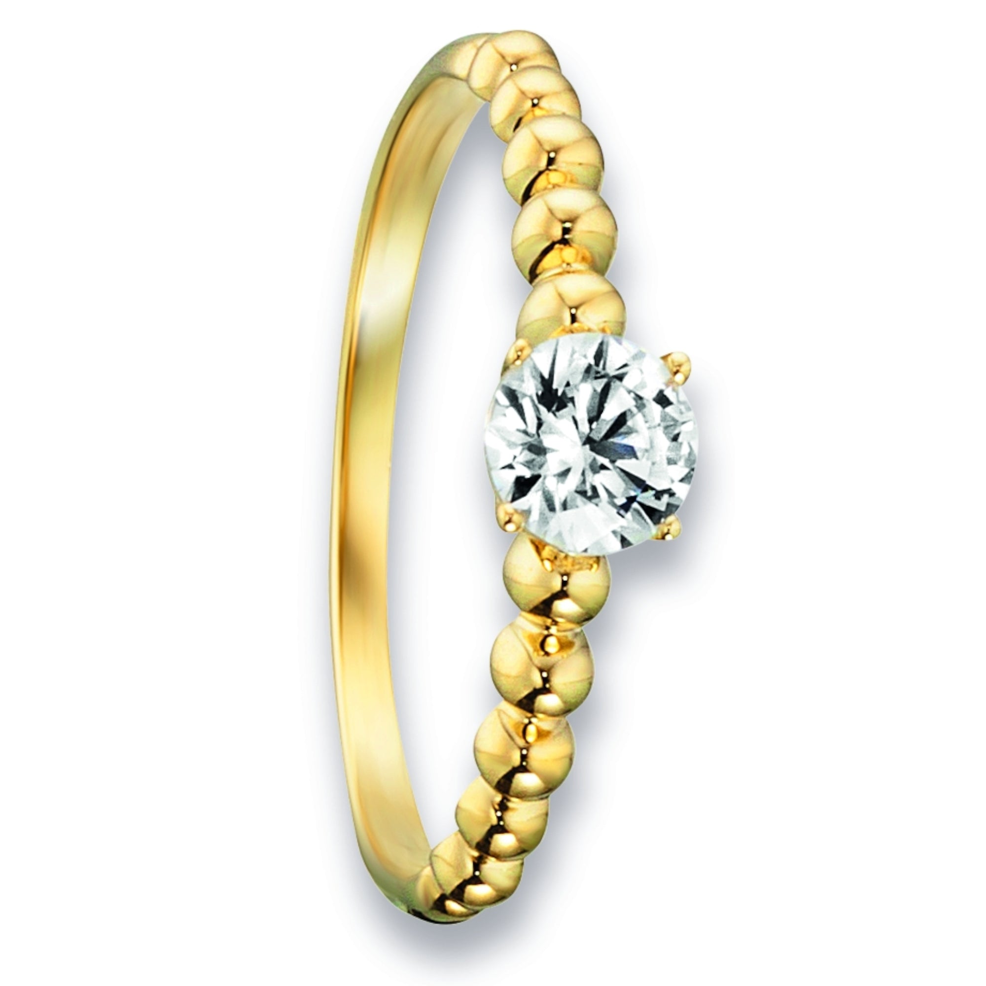 Zirkonia Ring aus 333er Gelbgold von ONE ELEMENT – Bild 1