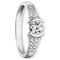 Zirkonia Ring aus 333er Weißgold von ONE ELEMENT – Bild 1