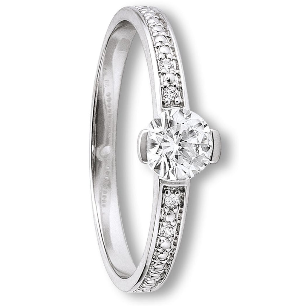 Zirkonia Ring aus 333er Weißgold von ONE ELEMENT – Bild 1
