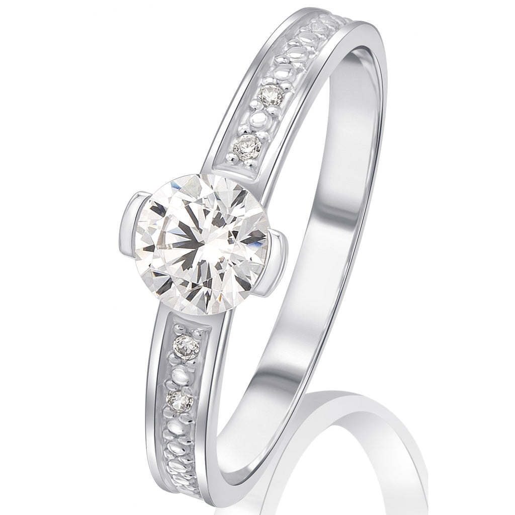 Zirkonia Ring aus 333er Weißgold von ONE ELEMENT – Bild 2