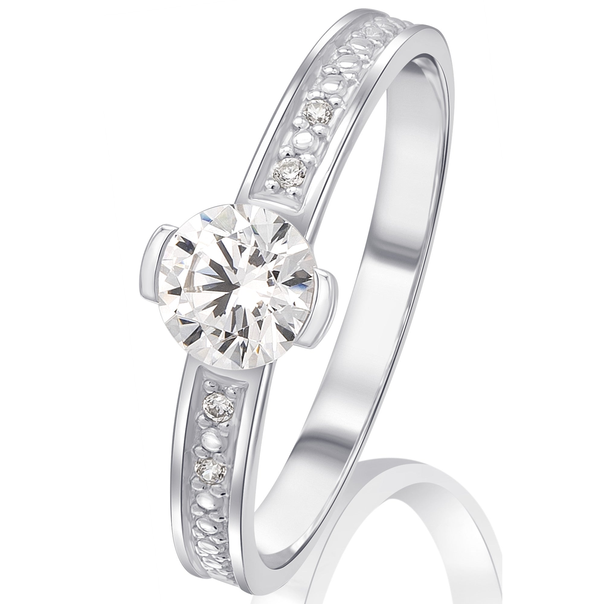 Zirkonia Ring aus 333er Weißgold von ONE ELEMENT – Bild 2