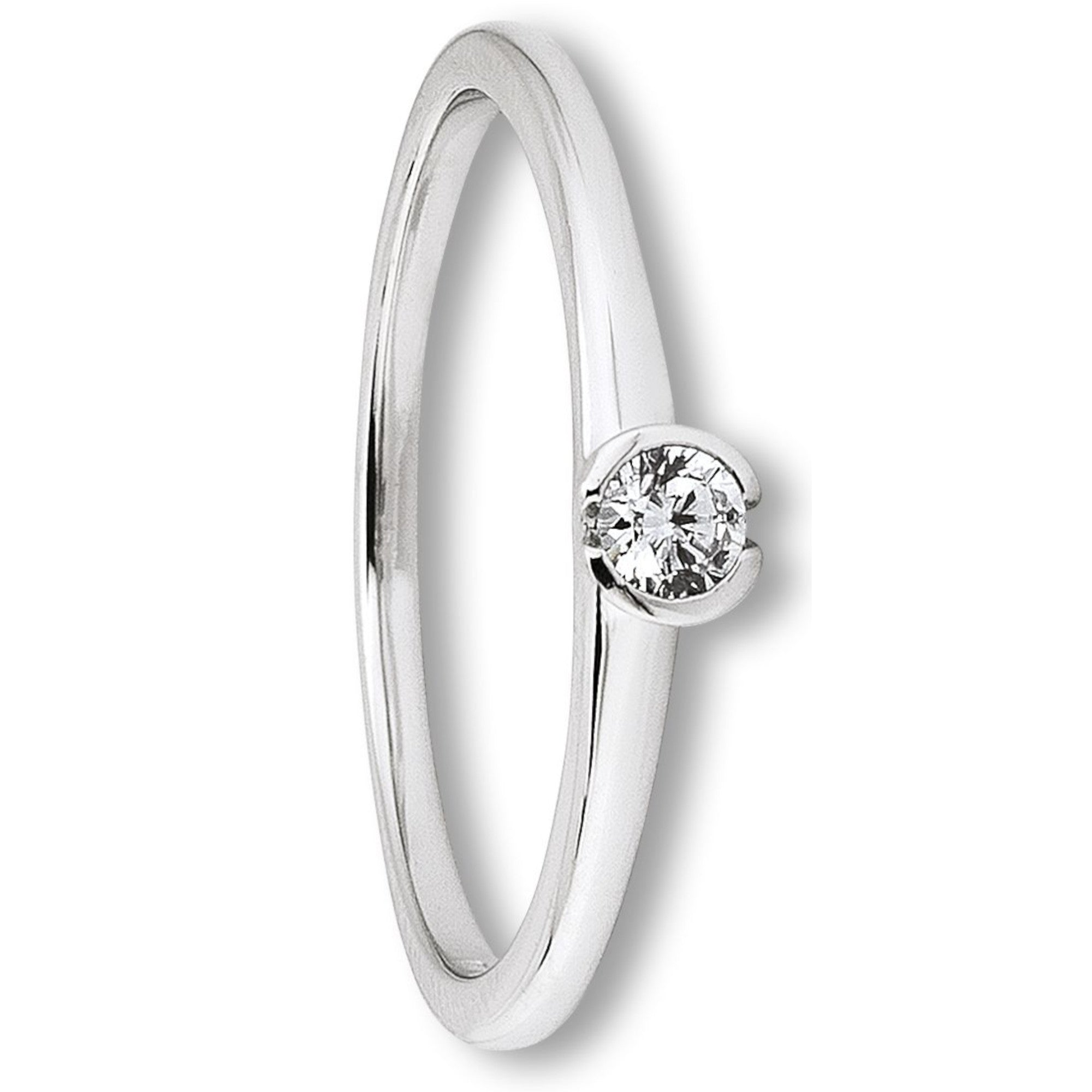 Zirkonia Ring aus 333er Weißgold von ONE ELEMENT – Bild 1