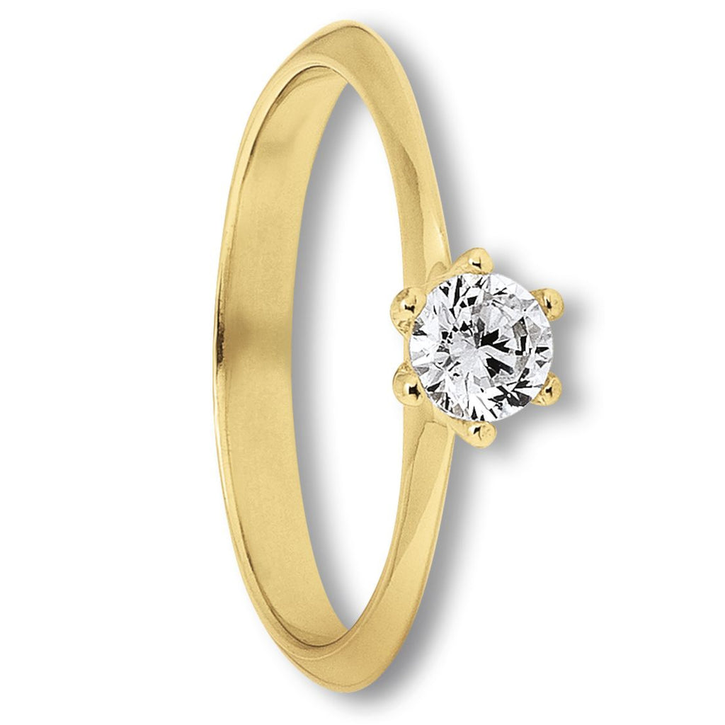 Zirkonia Ring aus 333er Gelbgold von ONE ELEMENT – Bild 1