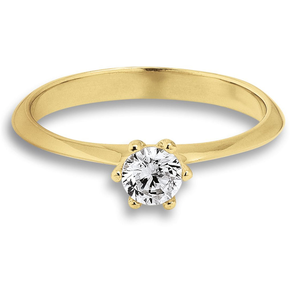 Zirkonia Ring aus 333er Gelbgold von ONE ELEMENT – Bild 2