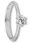 Zirkonia Ring aus 333er Weißgold von ONE ELEMENT – Bild 1