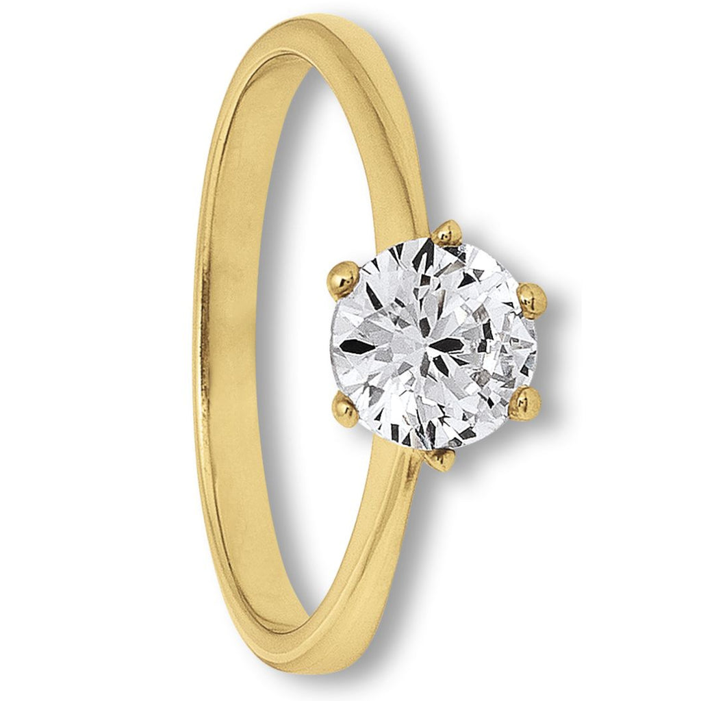 Zirkonia Ring aus 333er Gelbgold von ONE ELEMENT – Bild 1