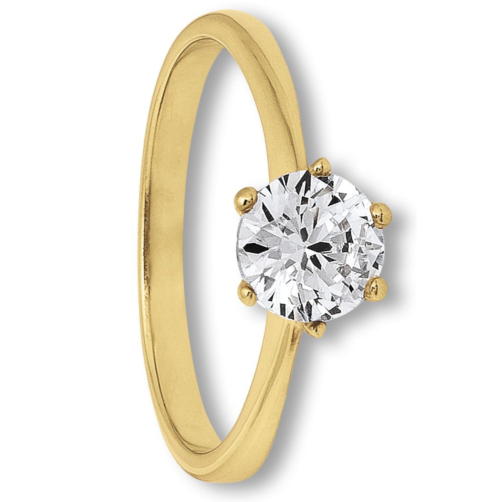 Zirkonia Ring aus 333er Gelbgold von ONE ELEMENT – Bild 1