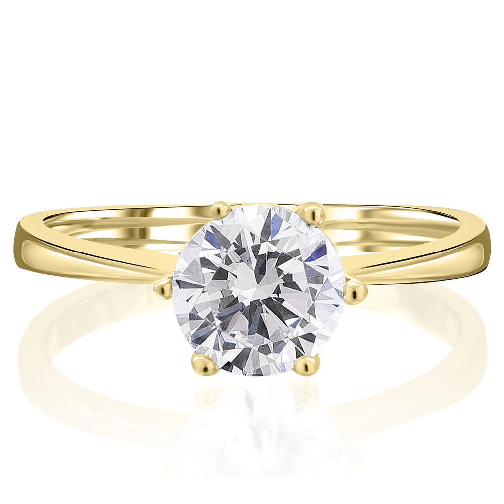 Zirkonia Ring aus 333er Gelbgold von ONE ELEMENT – Bild 2