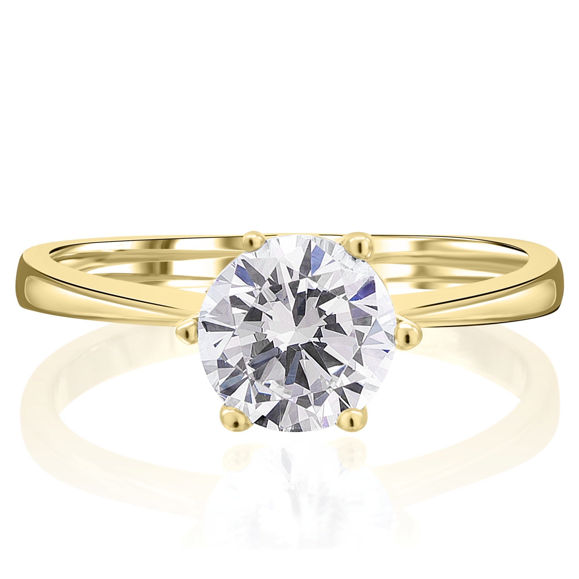 Zirkonia Ring aus 333er Gelbgold von ONE ELEMENT – Bild 2
