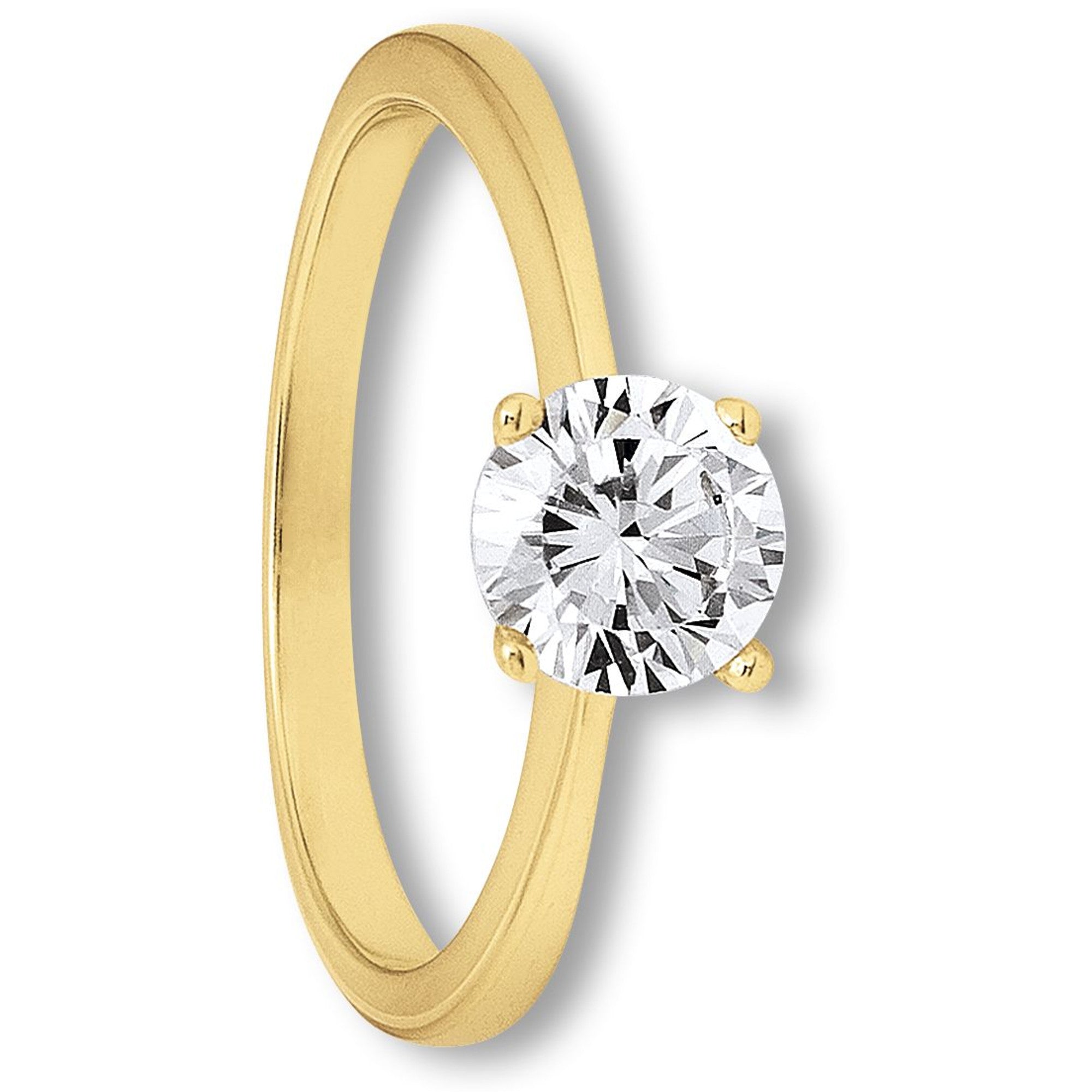 Zirkonia Ring aus 333er Gelbgold von ONE ELEMENT – Bild 1