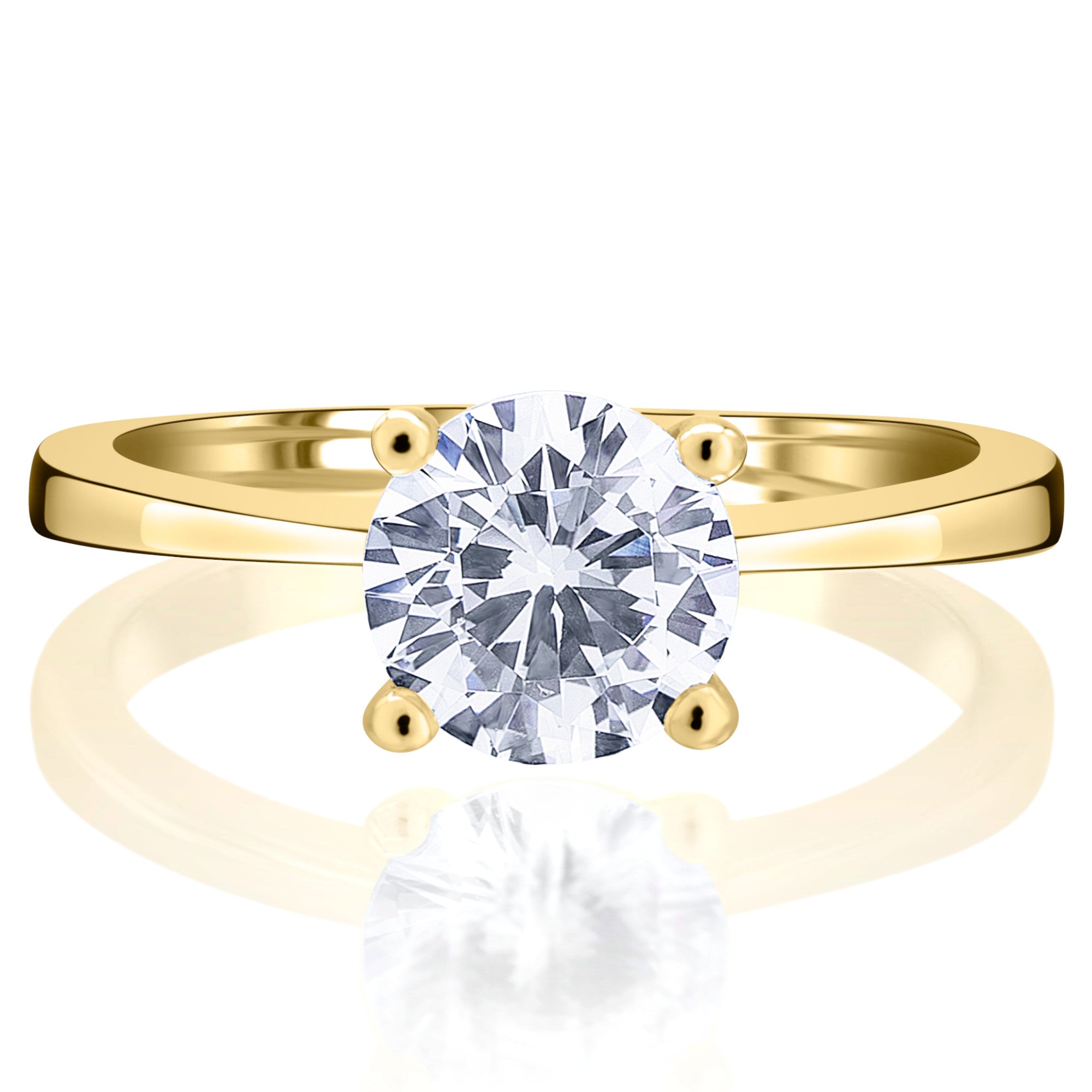 Zirkonia Ring aus 333er Gelbgold von ONE ELEMENT – Bild 2